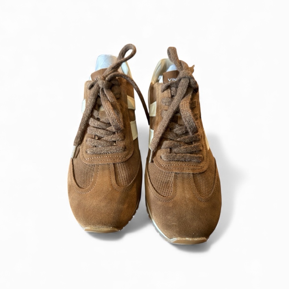 Vince Oasis Lace Up Sneakers in Elmwood/Milk - Picture 3 of 4